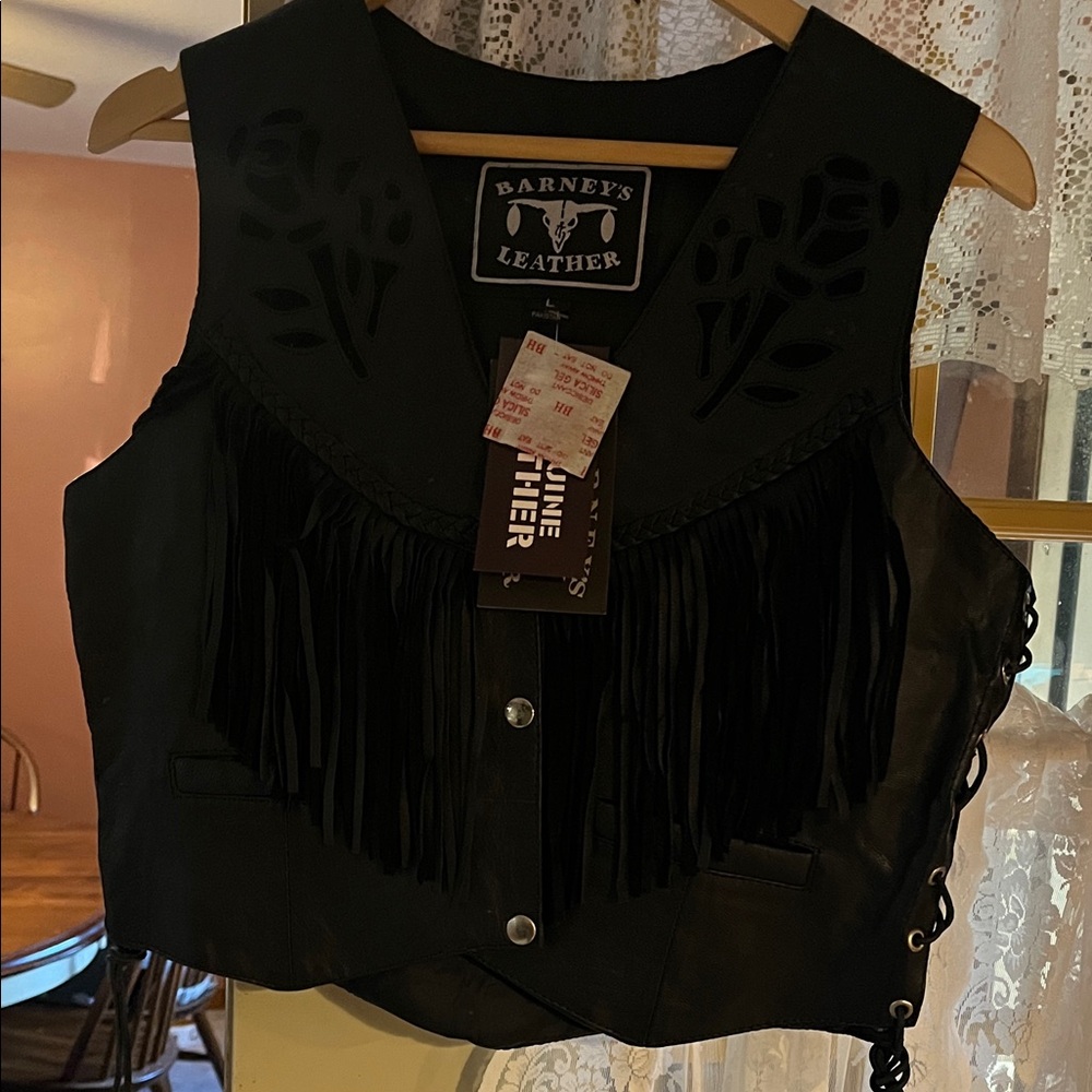 Black Fringe Women's Top